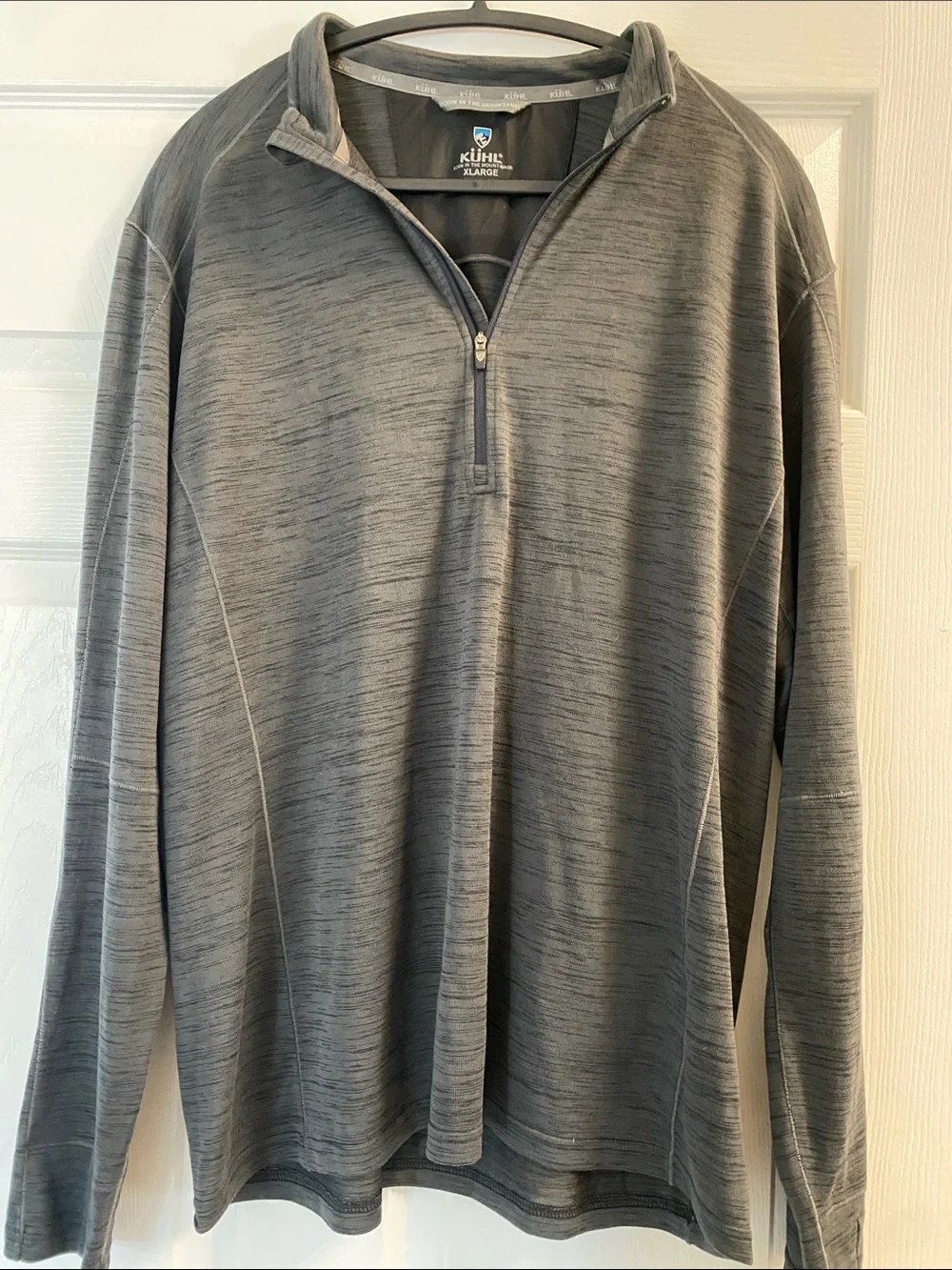 Men's Kuhl “Born in the Mountains “ Gray Half-Zip Performance Shirt
